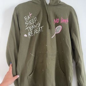 Hand Painted Tennis Hoodie